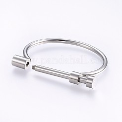 Brazaletes de acero inoxidable 304 resistentes al deslustre&nbsp;BJEW-P222-14P