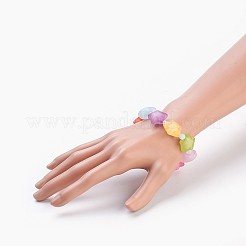 Mattierte Acrylperlenkinder dehnen Armbänder aus&nbsp;BJEW-JB03895