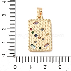 Pendentifs en laiton avec zircon cubique micro pavé&nbsp;KK-C264-13G