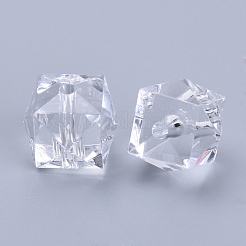 Perles en acrylique transparente&nbsp;TACR-Q259-10mm-V01