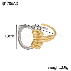 Anneaux de manchette bicolores en acier inoxydable 304&nbsp;STAS-OY018-11GP