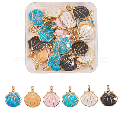 Pendentifs d'émail en alliage&nbsp;ENAM-CJ0001-34
