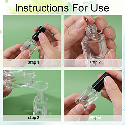 10 flacon vide de vernis à ongles en verre transparent&nbsp;MRMJ-GL0001-14