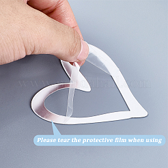 15 pieza de pegatinas de pared de plástico con forma de corazón de 3 estilos&nbsp;DIY-CN0003-44A