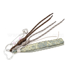 Décorations suspendues en forme de cœur en plastique et corde polyester CCB&nbsp;HJEW-JM04425