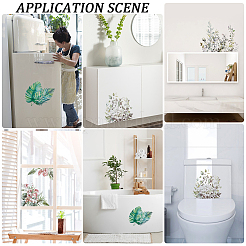 4 feuille de 4 styles d'autocollants décoratifs auto-adhésifs en PVC pour plantes&nbsp;DIY-CN0002-96