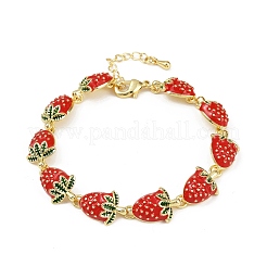 Messing-Emenal-Gliederarmbänder für Damen&nbsp;BJEW-S175-01G