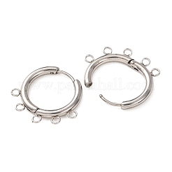 Boucles d'oreilles créoles en acier inoxydable 304&nbsp;STAS-D183-02B-P