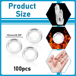 100 Stück transparente Glaskugelperlen&nbsp;G-NB0005-51C