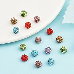 Polymer Ton Strass Perlen&nbsp;RB-H284-6MM-Half-M