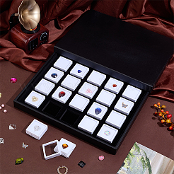 Bandejas para joyas de acrílico y cuero sintético&nbsp;CON-WH0089-135B
