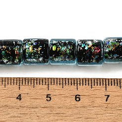 Handgefertigte Stränge aus dichroitischen Folienglasperlen&nbsp;DICH-U001-09E