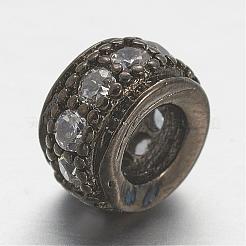 Perline zirconi micro pave  in ottone&nbsp;ZIRC-D115-21B-FF