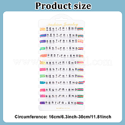 12-teiliges Set mit geflochtenen Perlenarmbändern aus Acryl mit dem Wort „Bester Freund“ in zwei Farben&nbsp;BJEW-AN0001-47