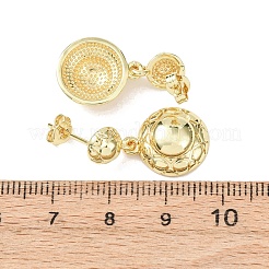 Halbrunde Ohrstecker aus Messing&nbsp;EJEW-D351-04G