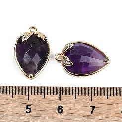 Pendenti sfaccettati di ametista naturale&nbsp;G-M431-06G-13