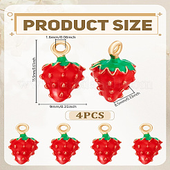4pcs pendentifs en émail en alliage&nbsp;ENAM-LP0002-10
