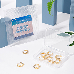 Messing Huggie Hoop Ohrring Zubehör&nbsp;KK-BC0006-25G-NF
