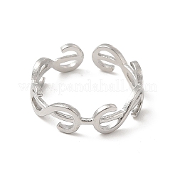 Anello polsino aperto con lettera iniziale s in acciaio inossidabile 304 anti-ossidazione per donna&nbsp;RJEW-E066-10P