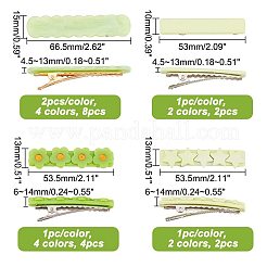 16 Stück 12 Stile Mode Acryl Alligator Haarspange&nbsp;PHAR-CA0001-003