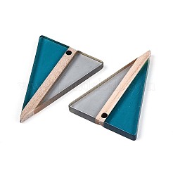Colgantes de resina y madera transparentes&nbsp;RESI-T057-60A