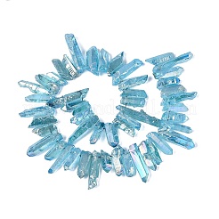 Puntas de cristal de cuarzo natural galvanizadas y pintadas con aerosol&nbsp;G-Q610-02D