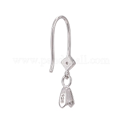 Ganci per orecchini in argento sterling anti-ossidazione rodiato 925&nbsp;STER-F033-61P