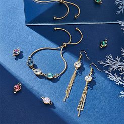 9 pz 9 colori k9 charms connettore in vetro&nbsp;GLAA-UN0001-09