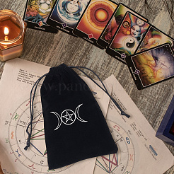 4 x Aufbewahrungsbeutel aus Samt für Tarotkarten.&nbsp;DIY-CN0003-34A