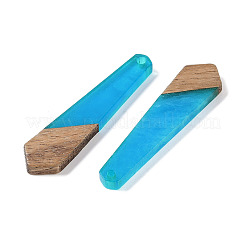 Pendentifs en résine & en bois&nbsp;WOOD-F015-05G