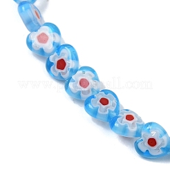 Chapelets de perles vernissées de millefiori manuelles&nbsp;LAMP-G166-15G