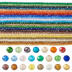 23 brins 23 brins de perles de verre électrolytique de couleurs&nbsp;EGLA-TA0013-80C
