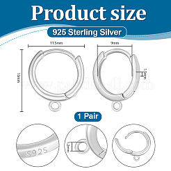 1 paire de 925 créoles en argent sterling&nbsp;STER-PH0004-91P