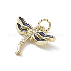 Pendentifs avec zircon cubiques à micro-pavés en laiton&nbsp;KK-L209-062G-01