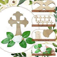 4 style de décorations artisanales en bois&nbsp;WOOD-CJC0019-05B