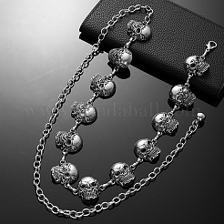 Halloween-Legierung Totenkopf Gliederkette Taille Bauchketten für Frauen&nbsp;FS-WG87A63-01