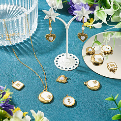 8 pendentif en acier inoxydable émaillé 304&nbsp;STAS-TA0006-19