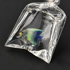 Pendentifs en résine avec anneau de saut en fer&nbsp;RESI-A015-03B