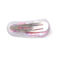 Haarspange aus Kunststoff mit Blumen und Pailletten&nbsp;PHAR-A011-02