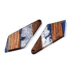 Grandes colgantes de resina transparente y madera de nogal&nbsp;RESI-ZX017-69