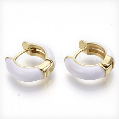Ottone orecchini a cerchio Huggie&nbsp;EJEW-S209-01F