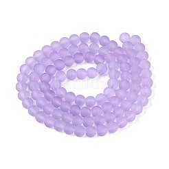 Fili di perline di vetro trasparenti per pitturare&nbsp;GLAA-S031-8mm-25
