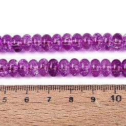 Brins de perles de verre transparentes craquelées&nbsp;GLAA-N074-02A-07