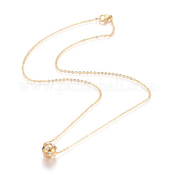 Colliers avec pendentifs en strass en acier inoxydable 304&nbsp;NJEW-F275-37G