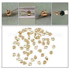 60 Stück Messing-Crimpperlen&nbsp;KK-AR0003-26