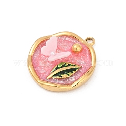 Pendentifs en acier inoxydable 304 émaillés&nbsp;STAS-C121-08B-G