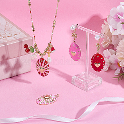 4 pendentif ovale en laiton avec micro pavé de zircones cubiques&nbsp;KK-PH0013-97