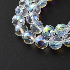 Transparentes perles de verre de galvanoplastie brins&nbsp;EGLA-N002-34E-H01