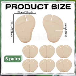 6 Paar Kunstleder-Vorfußpolster für Flip-Flops&nbsp;FIND-GA0008-31B