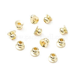 Perlenkappe aus Messing mit Zahnstangenbeschichtung&nbsp;X-KK-WH0060-03G-02